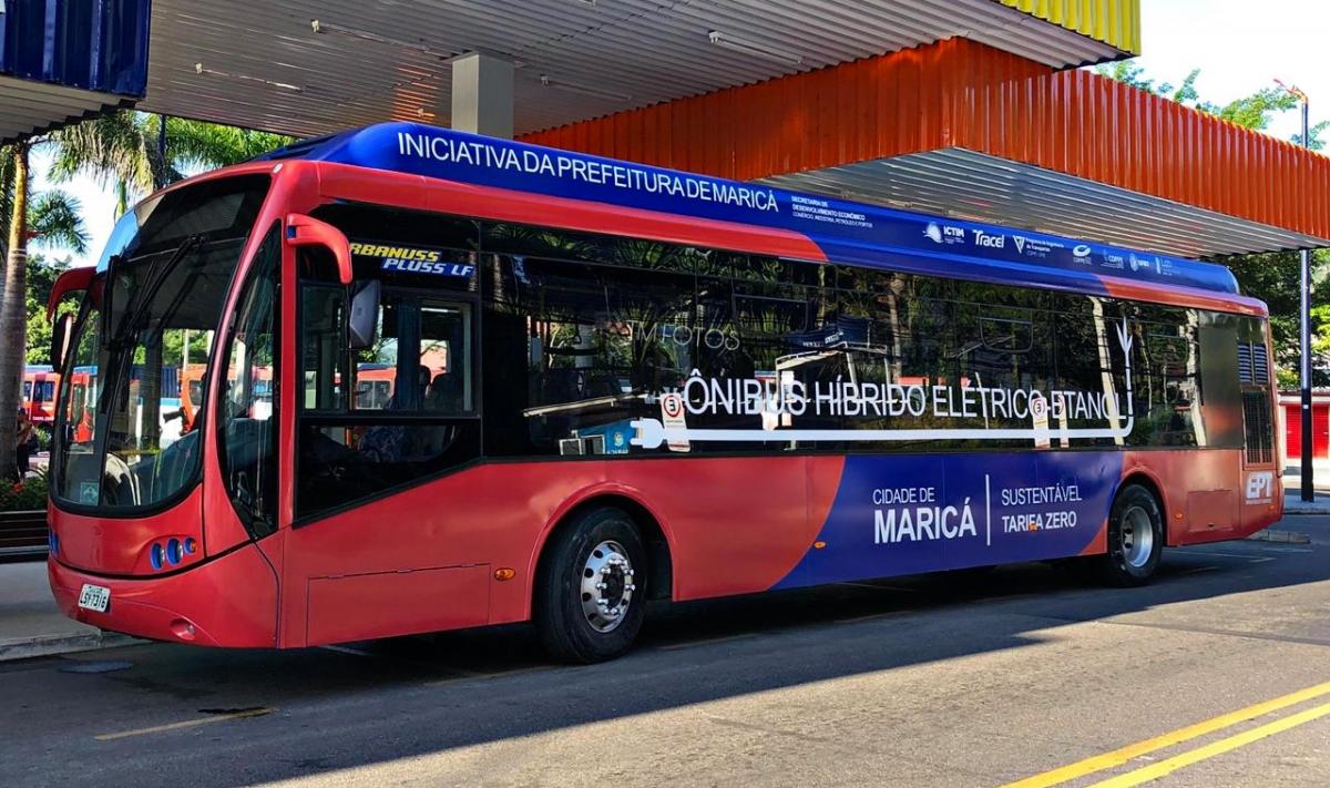 Ônibus elétrico a etanol é apresentado em Maricá