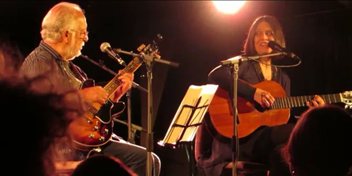 Joyce Moreno e Roberto Menescal no Quintas Musicais Coppe 50 Anos